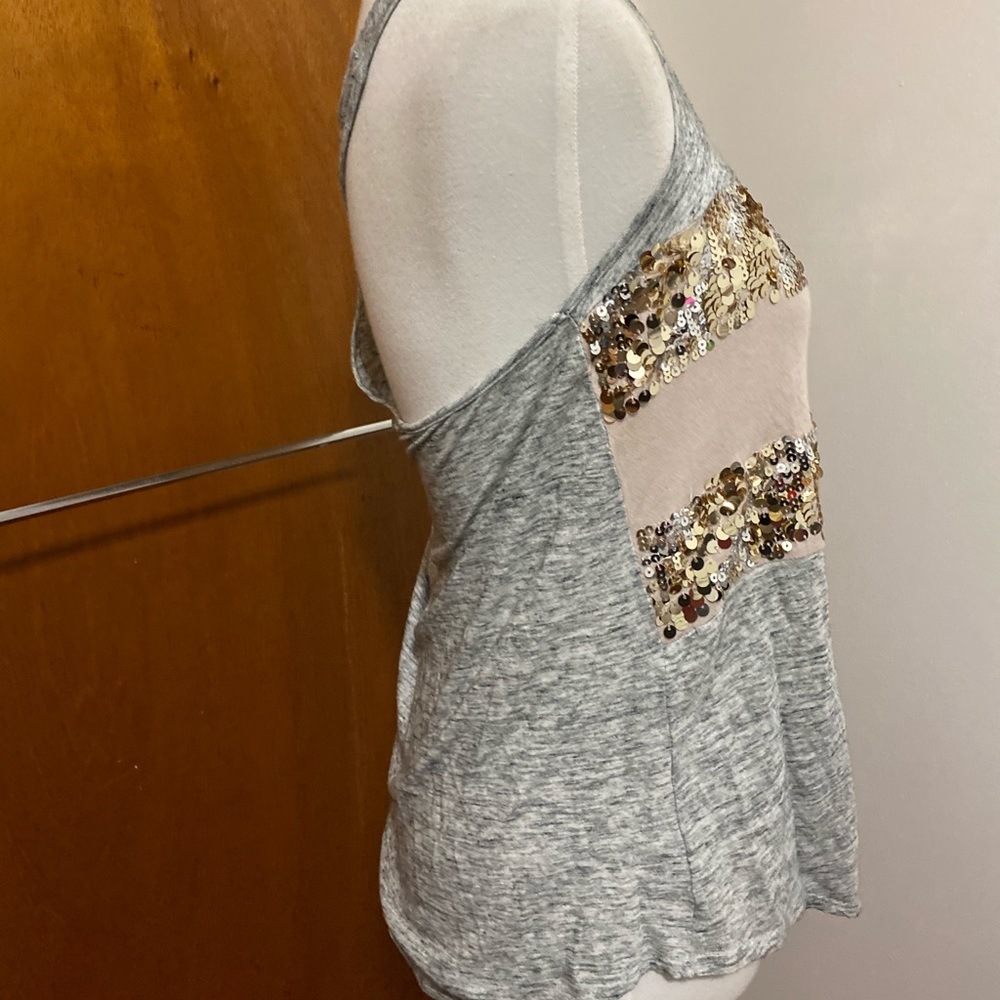 Express Sequin Detail Racerback Tank - Picture 3 of 4